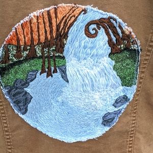 HAND EMBROIDERED WATERFALL